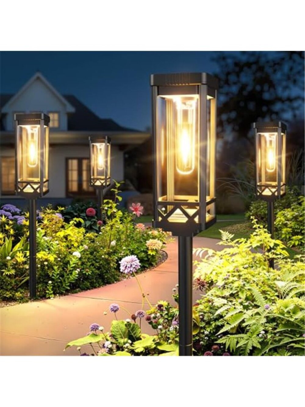 Solar Pathway Lights 8-Pack Outdoor Waterproof Garden Walkway Yard Landscape